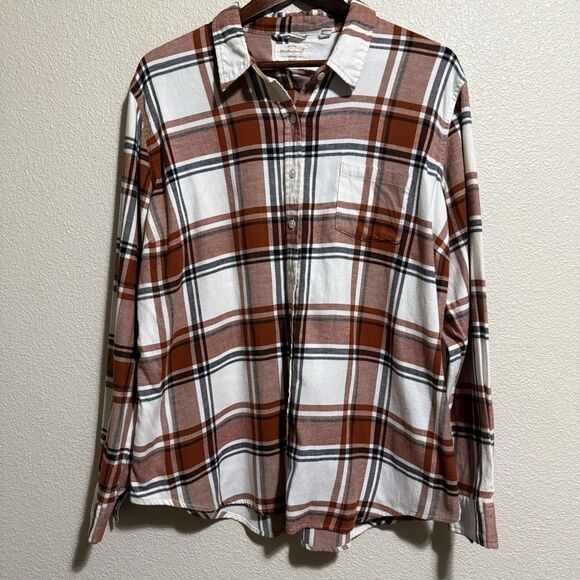 Weatherproof Vintage Ladies Comfort Stretch Flannel Shirt Red Size XXL 2XL - Picture 1 of 6